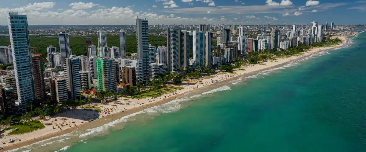 vista aérea praia de boa viagem recife