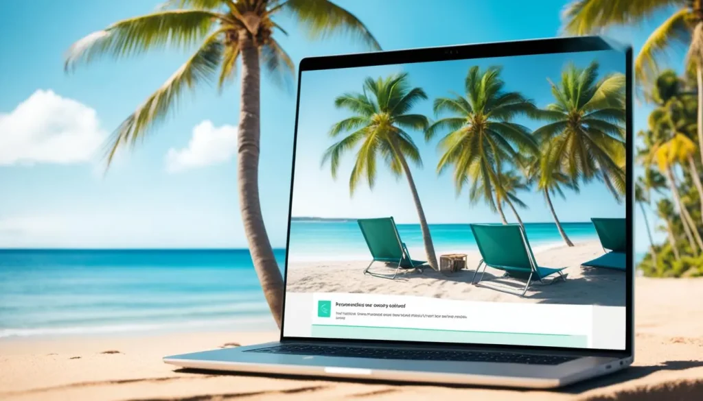 notebook na praia