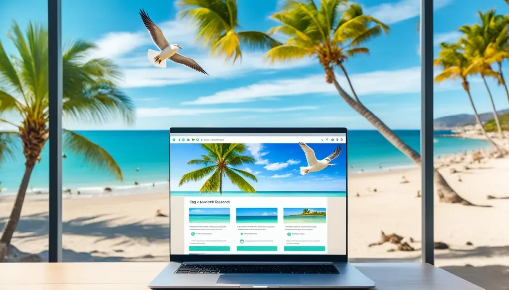 notebook na praia