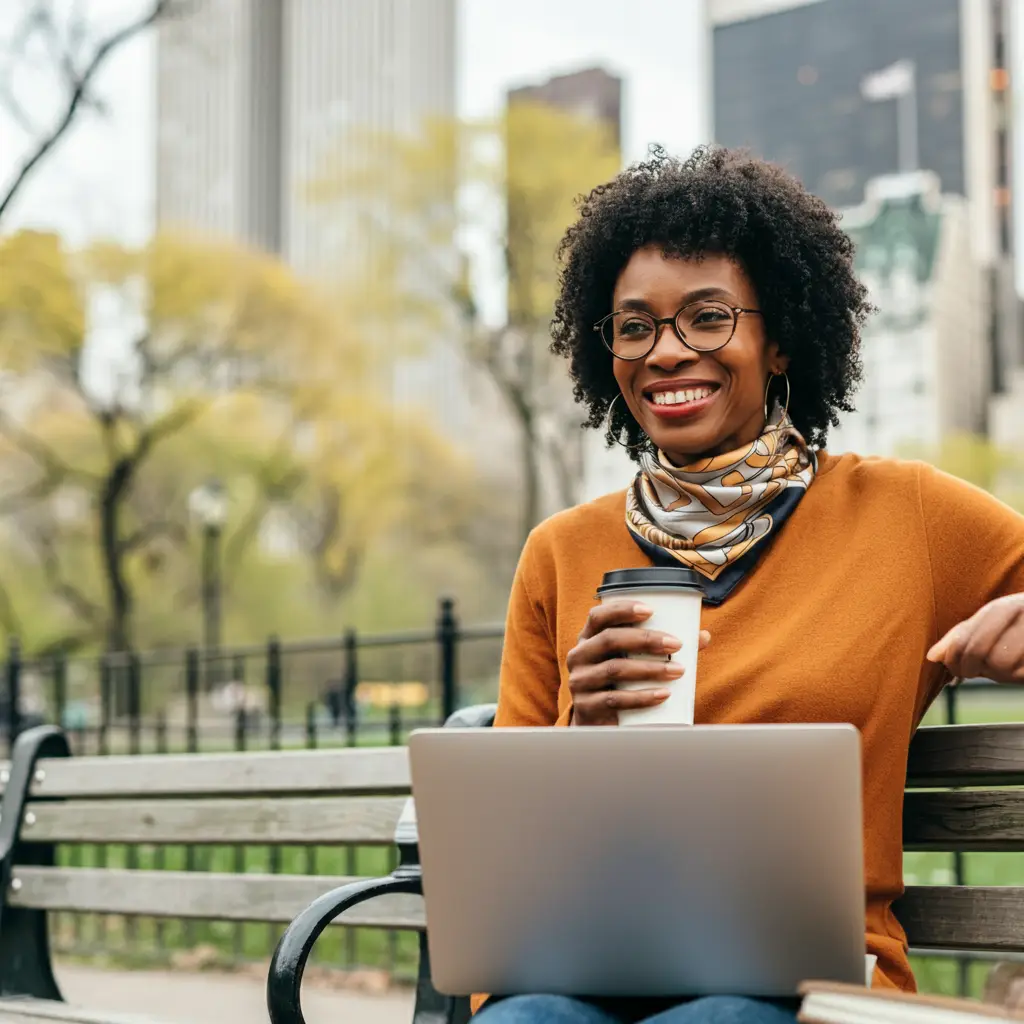 nômade digital trabalhando remotamente em nova york
